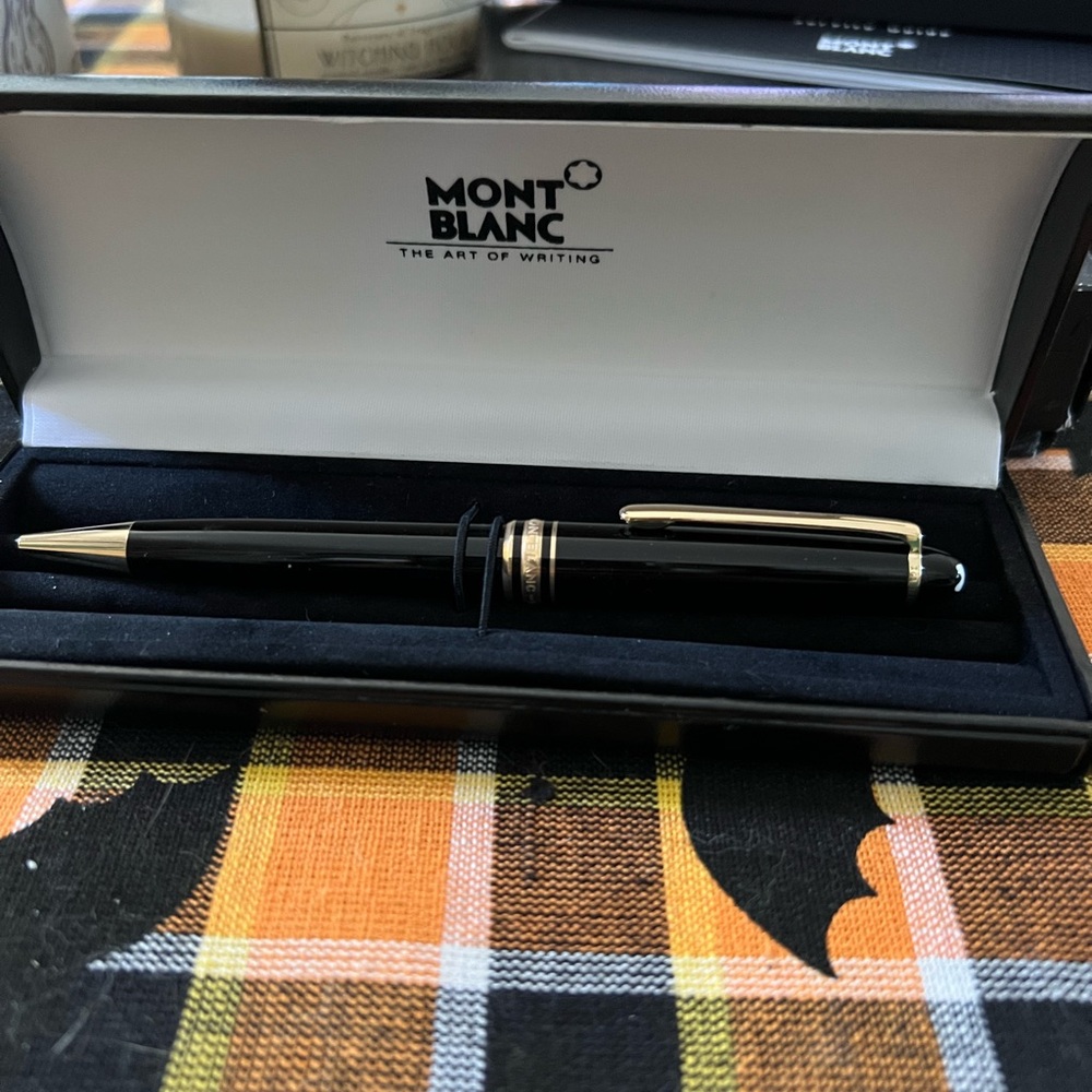 Mont Blanc Black and Gold Luxury Pen